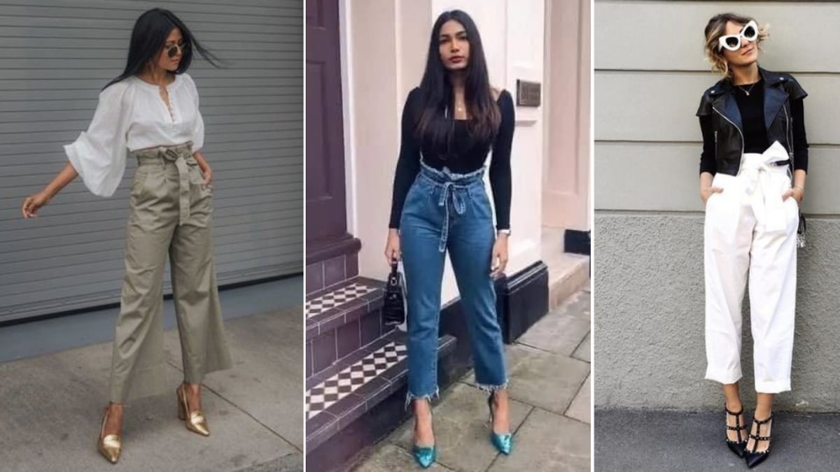 Pantalones paper bag