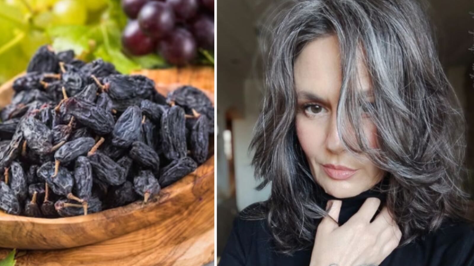 Tintes de pasas para las canas