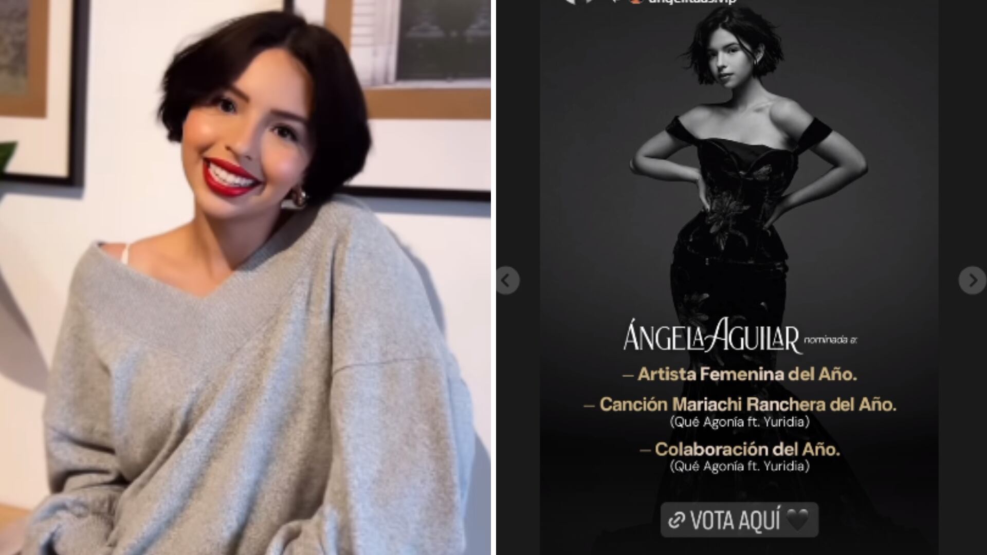 Ángela Aguilar fue nominada a los premios Lo Nuestro como artista femenina del año.