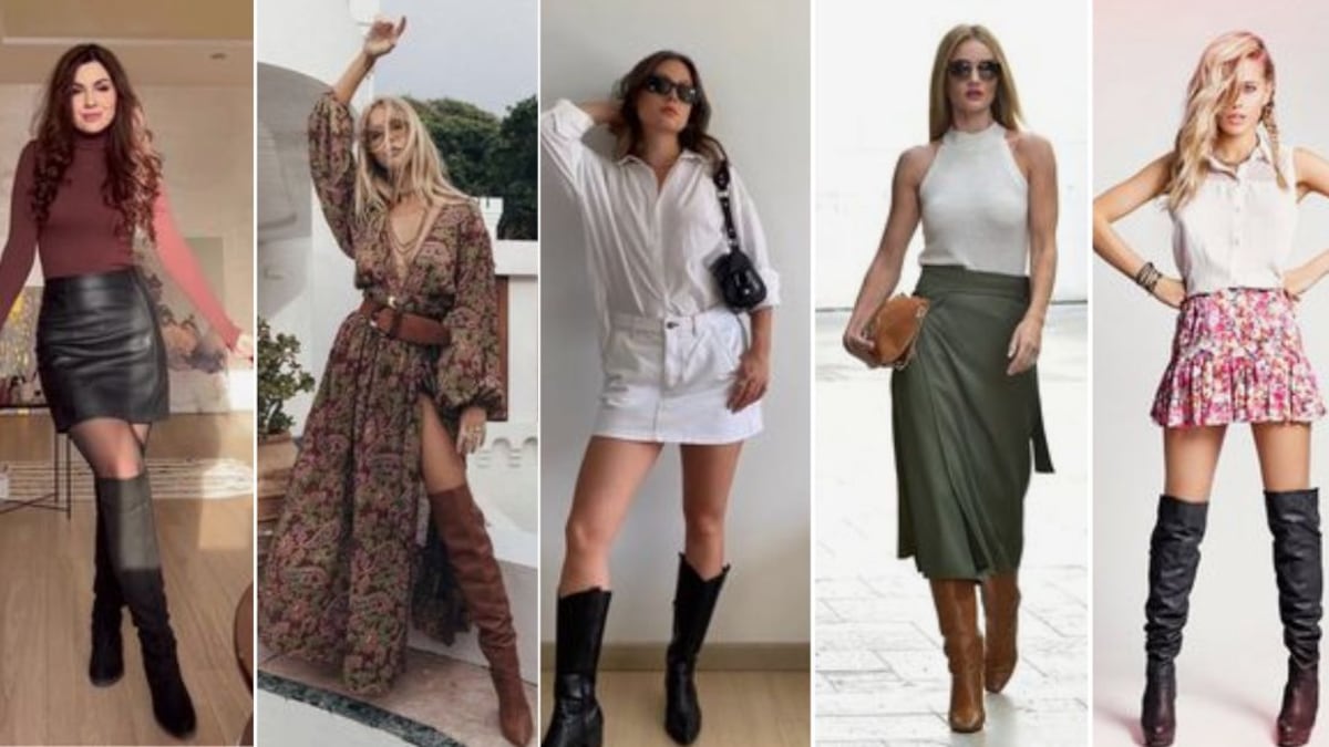 Botas vaqueras en tendencia 2024 para combinar las minifaldas y los vestidos