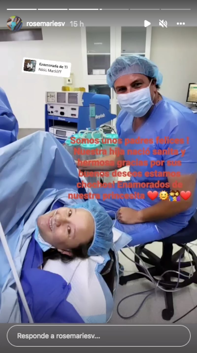 Rosemarie Dietz anunció el nacimiento de su primera hija
