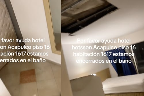 ‘El techo se está cayendo’ Hombre pide ayuda al quedarse atrapado en un hotel de Acapulco tras el paso de Otis