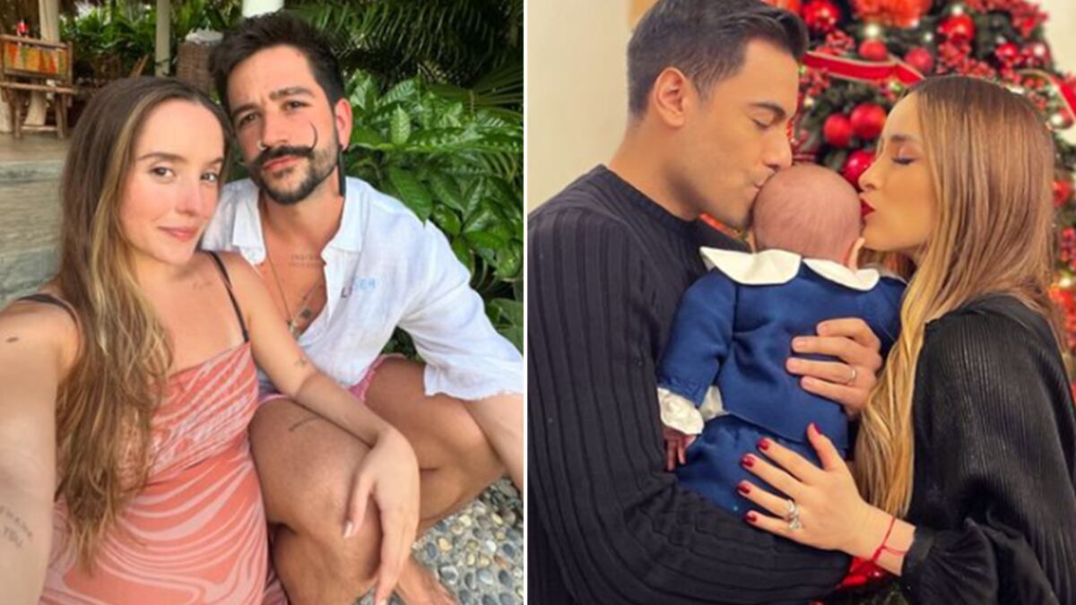 Carlos Rivera y Cynthia con Camilo y Evaluna looks