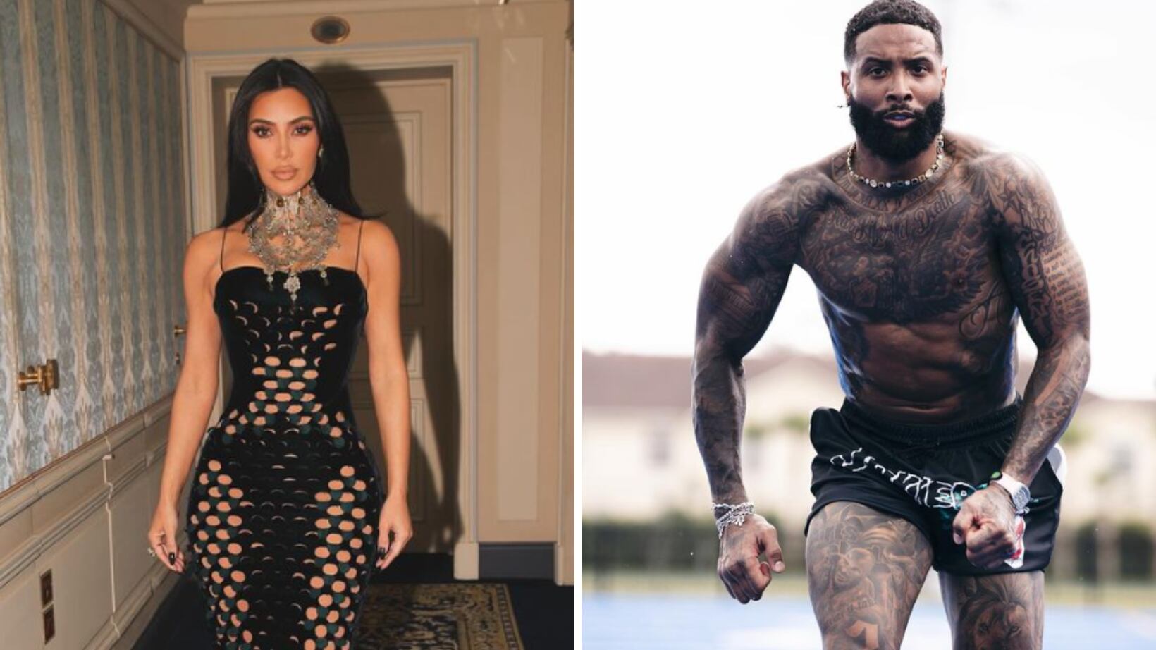 Kim Kardashian y Odell Beckham Jr.