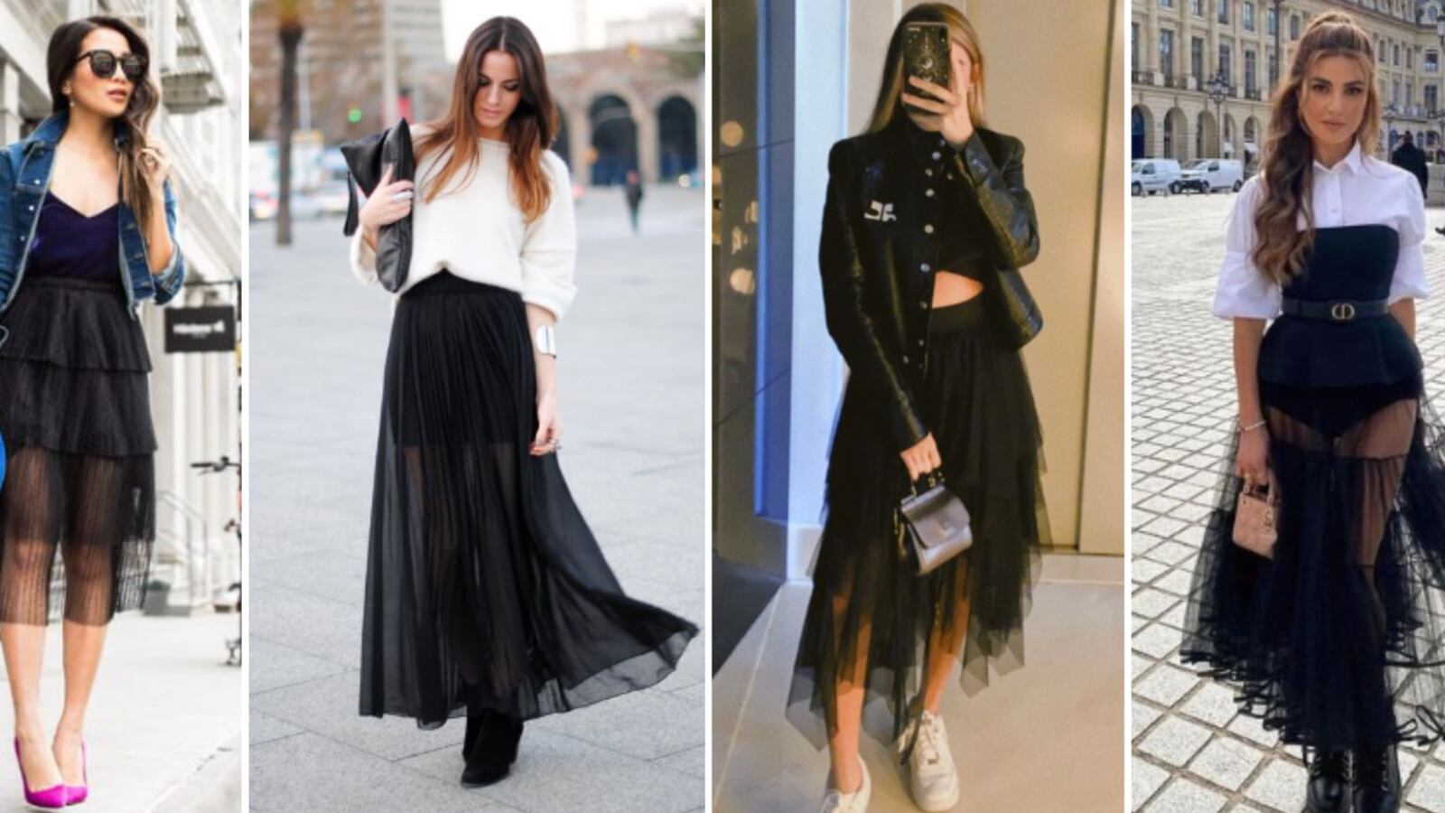 Cómo se lleva la tendencia de las faldas transparentes