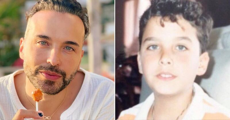 Apio Quijano en la actualidad y en su infancia