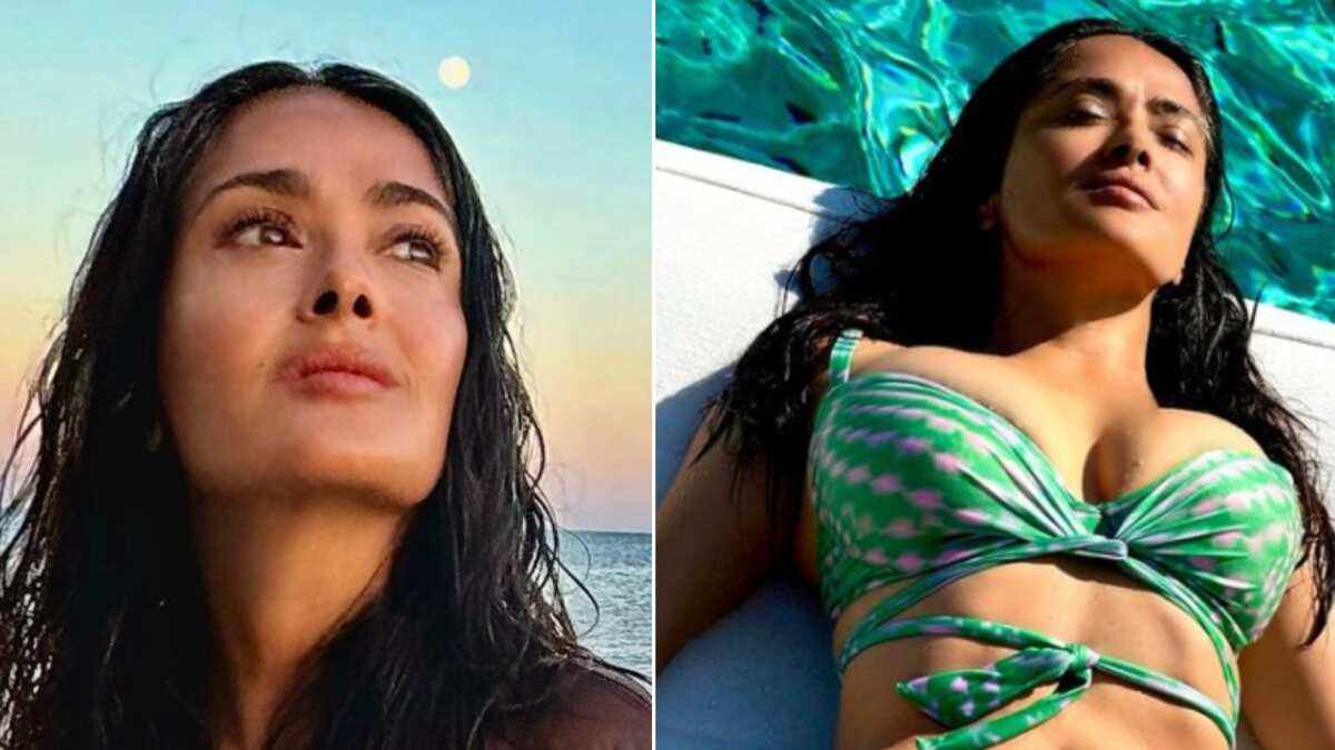 “Ya es hora de dejar de ver a las mujeres con canas como viejas”: Salma Hayek deslumbra en bikini y al natural