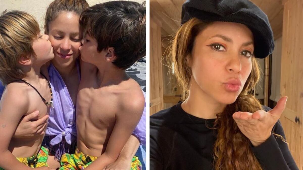 Shakira junto a Sasha y Milán