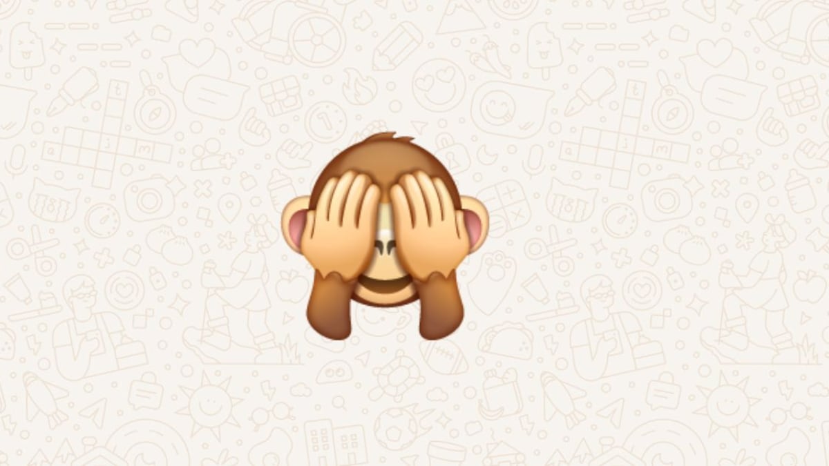 El emoji del monito tapándose los ojos es uno de los más usados en WhatsApp