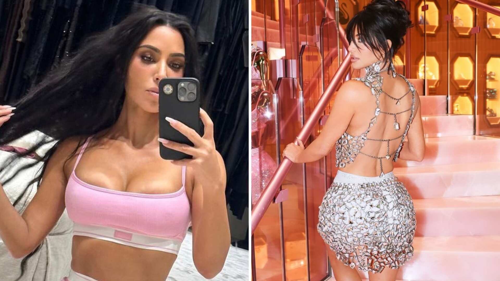 Kim Kardashian se alió con Swarovski y crearon ropa interior con piedras preciosas.