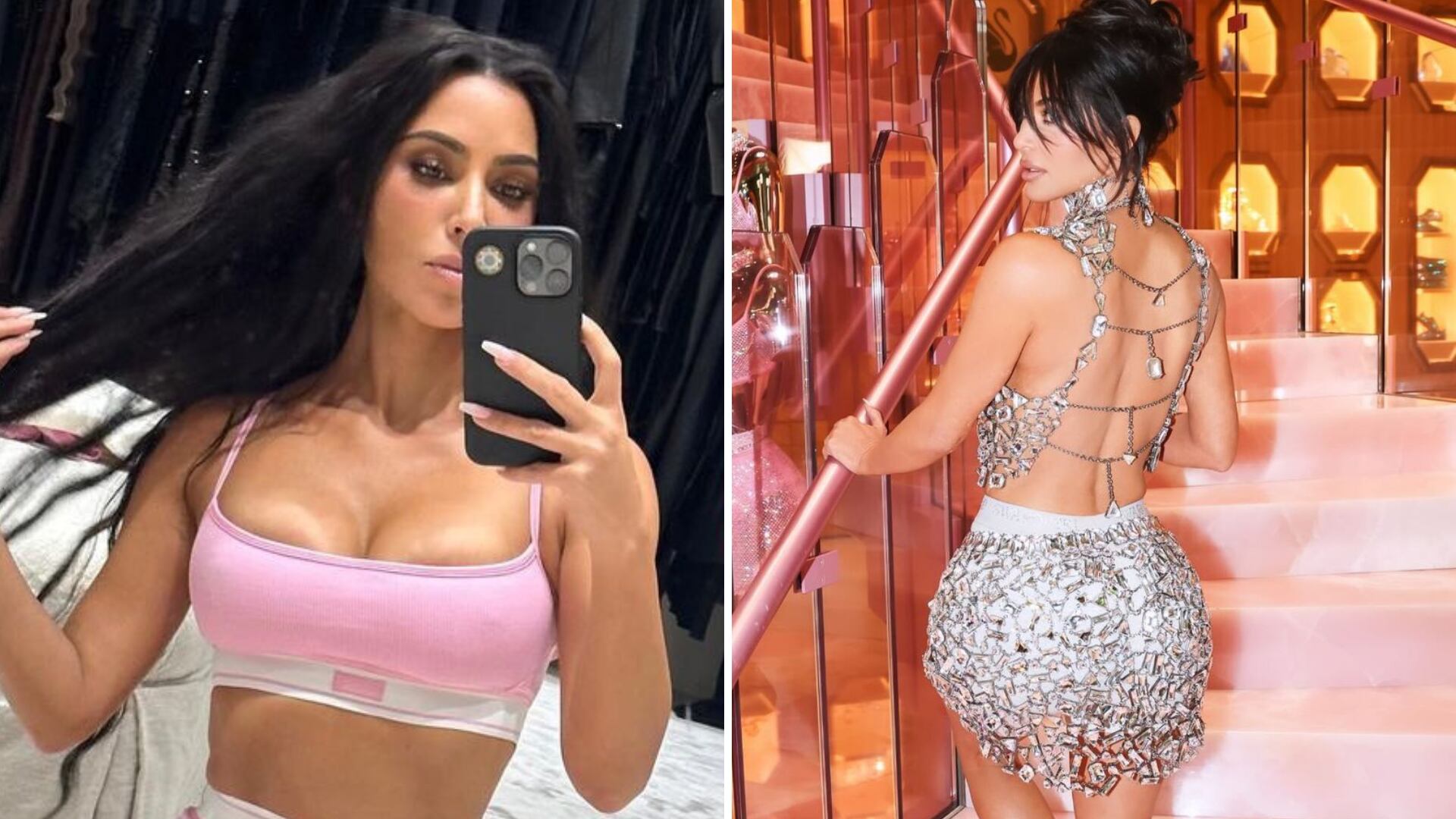 Kim Kardashian se alió con Swarovski y crearon ropa interior con piedras preciosas.