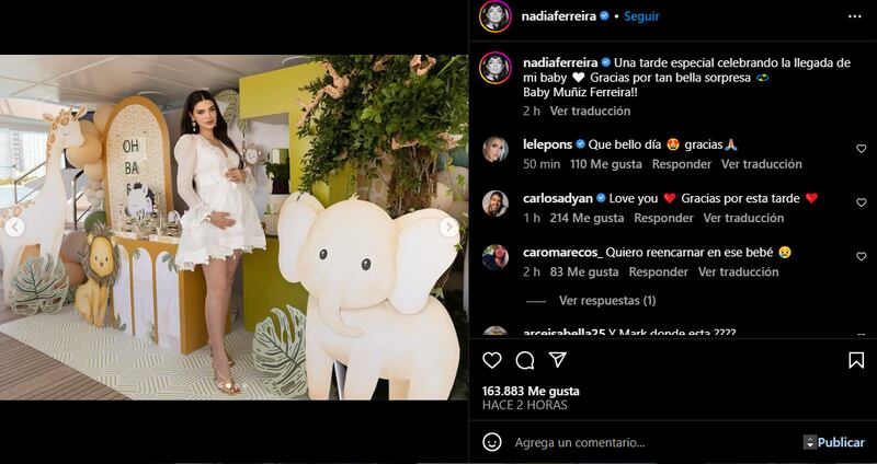Nadia Ferreira embarazada