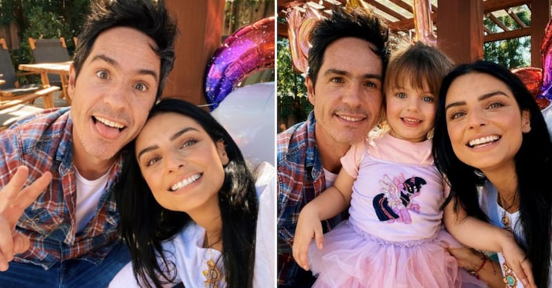 Aislinn Derbez se muestra "enamorada" de Mauricio Ochmann junto a su hija