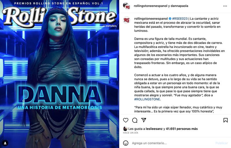 Danna Paola en Rolling Stone