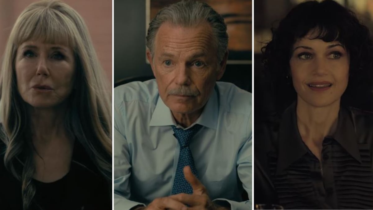 Mary McDonnell, Bruce Greenwood y Carla Gugino en 'La caída de la casa Usher'