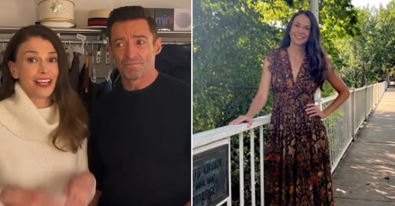 Hugh Jackman y Sutton Foster look
