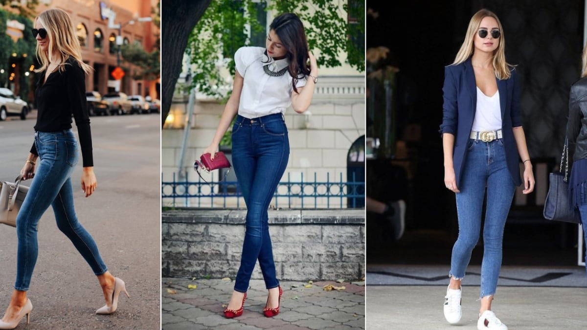 Los skinny jeans no dejan de ser tendencia y así les puedes dar un giro elegante.