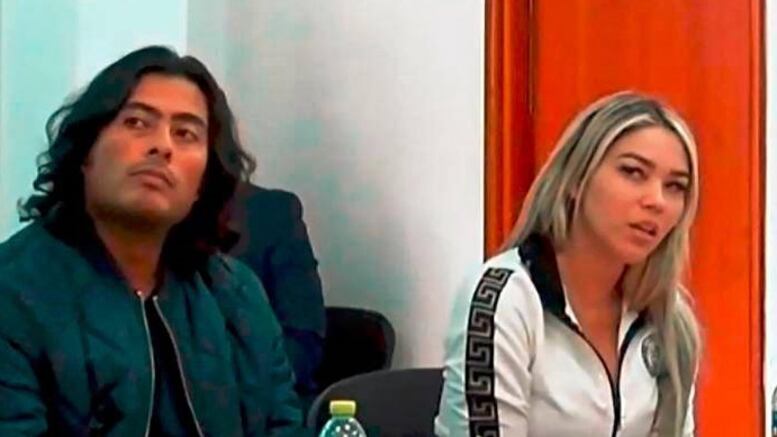 Nicolás Petro y Day Vásquez en audiencia en Bogotá.