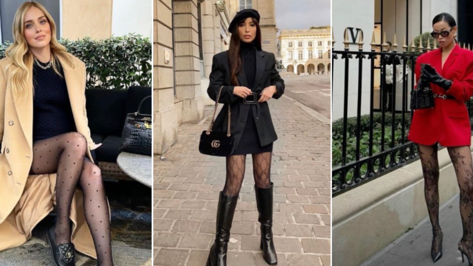 Así se llevan las medias de encaje en tus atuendos