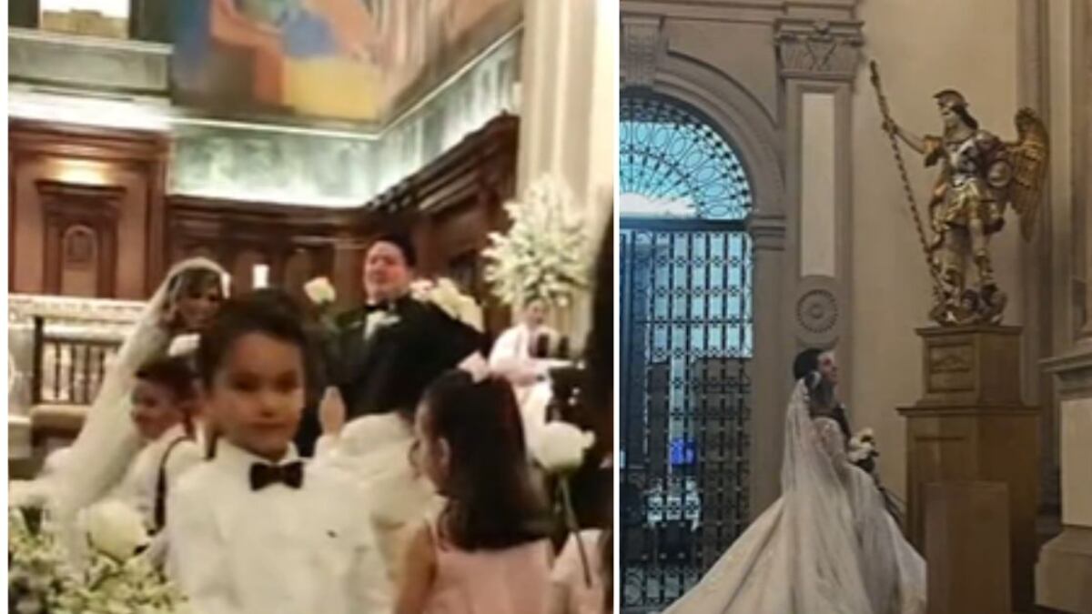 La fotógrafa publicó el video en su cuenta de TikTok del momento que entran los niños a la iglesia