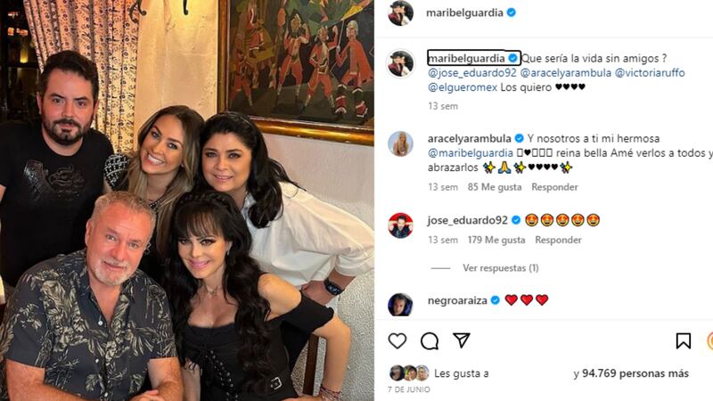 Los amigos de Maribel Guardia