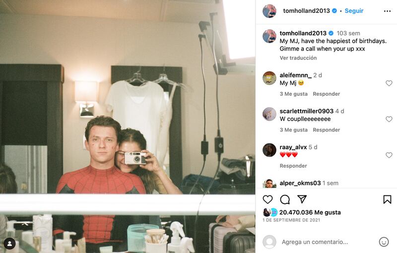 Zendaya y Tom Holland