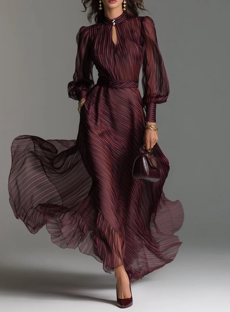 El vestido vaporoso con plisados que estiliza al instante