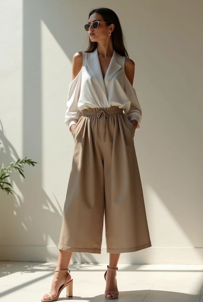 Los pantalones de lazo son la tendencia elegante ideal para mujeres después de los 40: así se usan
