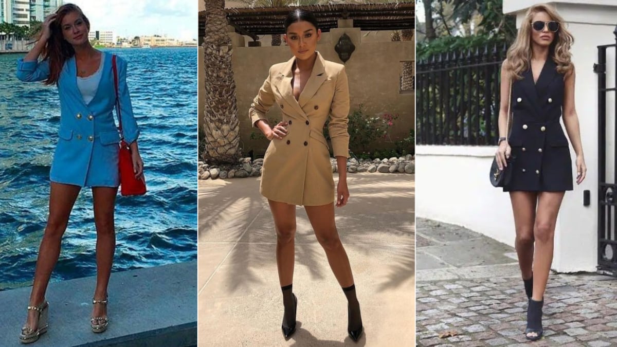 Look vestido tipo blazer