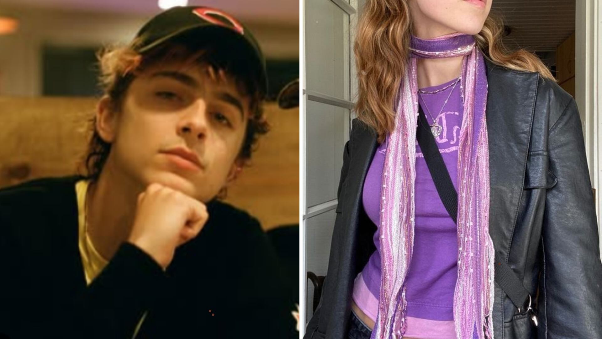 Timothee Chalamet apostó por una bufanda delgada, como las que se usaban en el 2000, para la premier de su última película.