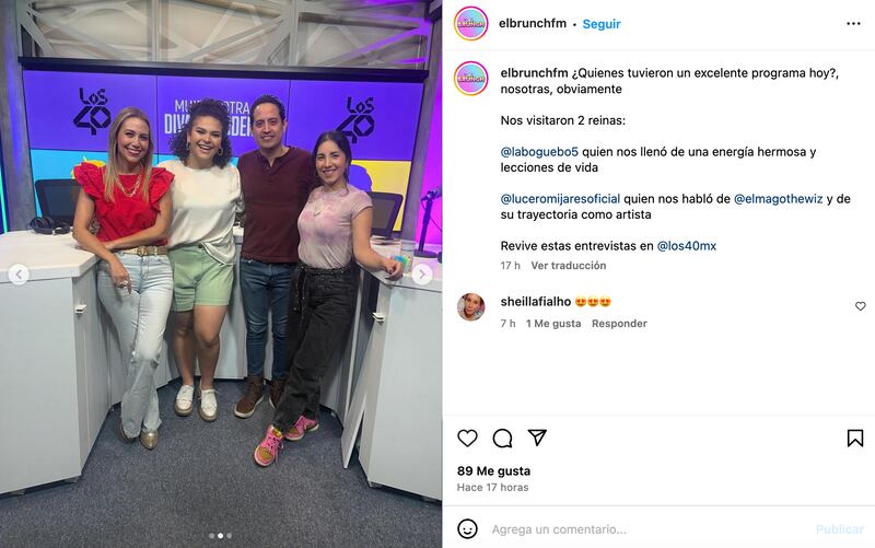 Lucero Mijares acude al programa 'El Brunch' de 'Los 40'