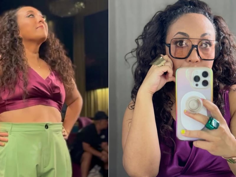 “Fabulosa”: Michelle Rodríguez presume su figura con vestido entallado multicolor y le llueven aplausos