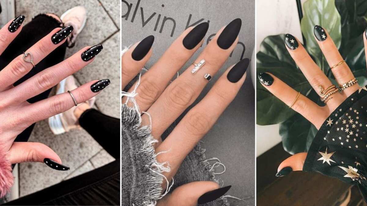 Diseños de uñas negras para deslumbrar con cualquier look