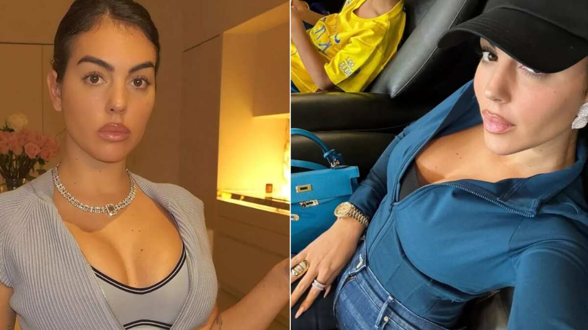 Georgina Rodríguez deslumbró con este vestido de transparencias verde.