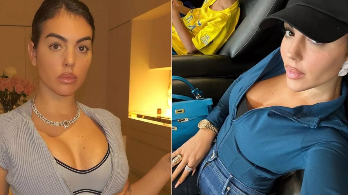 Georgina Rodríguez deslumbró con este vestido de transparencias verde.