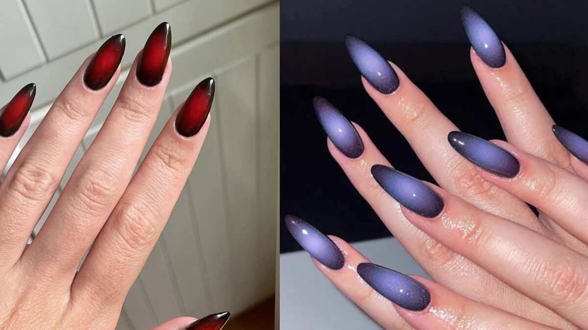 Uñas vampy aura nails