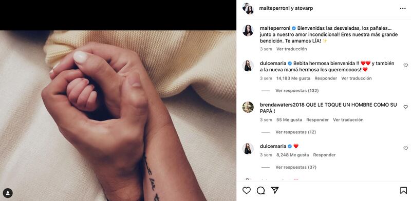 Maite Perroni y su nueva familia.