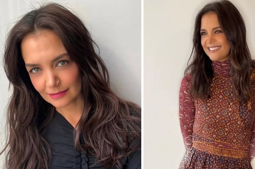 La clave de Katie Holmes para llevar una falda sedosa con estilo: se trata de combinarla con este básico