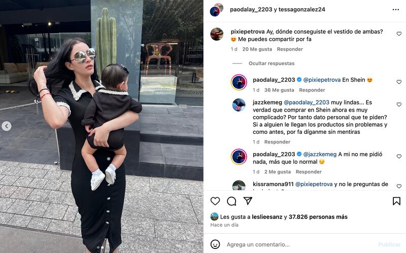 Paola Dalay presume look coordinado con su hija