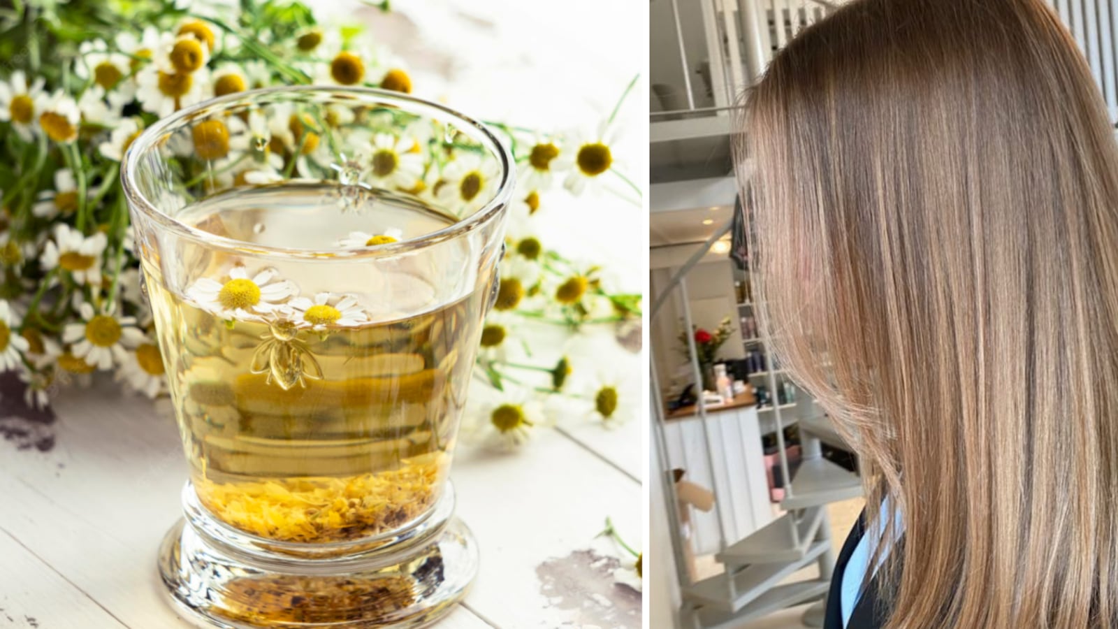 Mechas naturales con manzanilla y cúrcuma