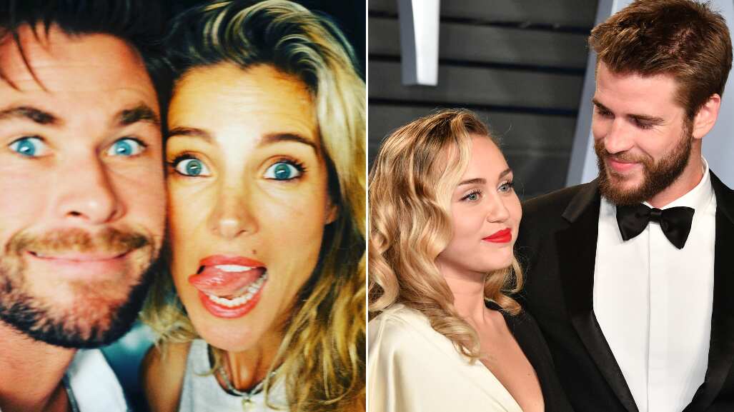 Chris Hemsworth y Elsa Pataky / Miley Cyrus y Liam Hemsworth