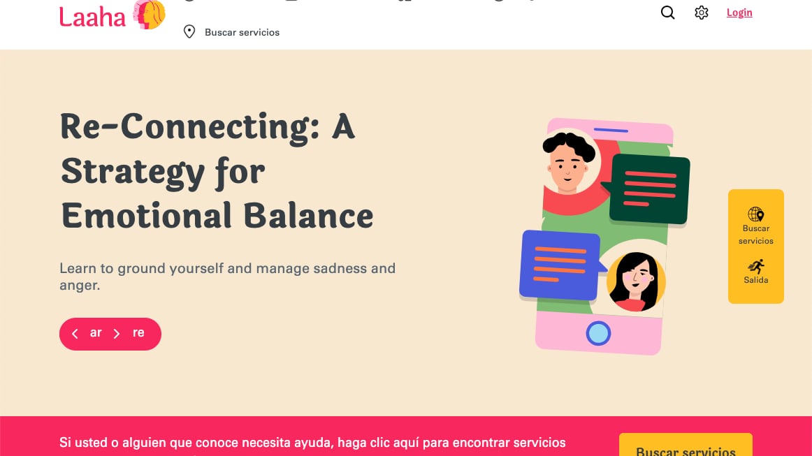 Página web de Unicef "Laaha"