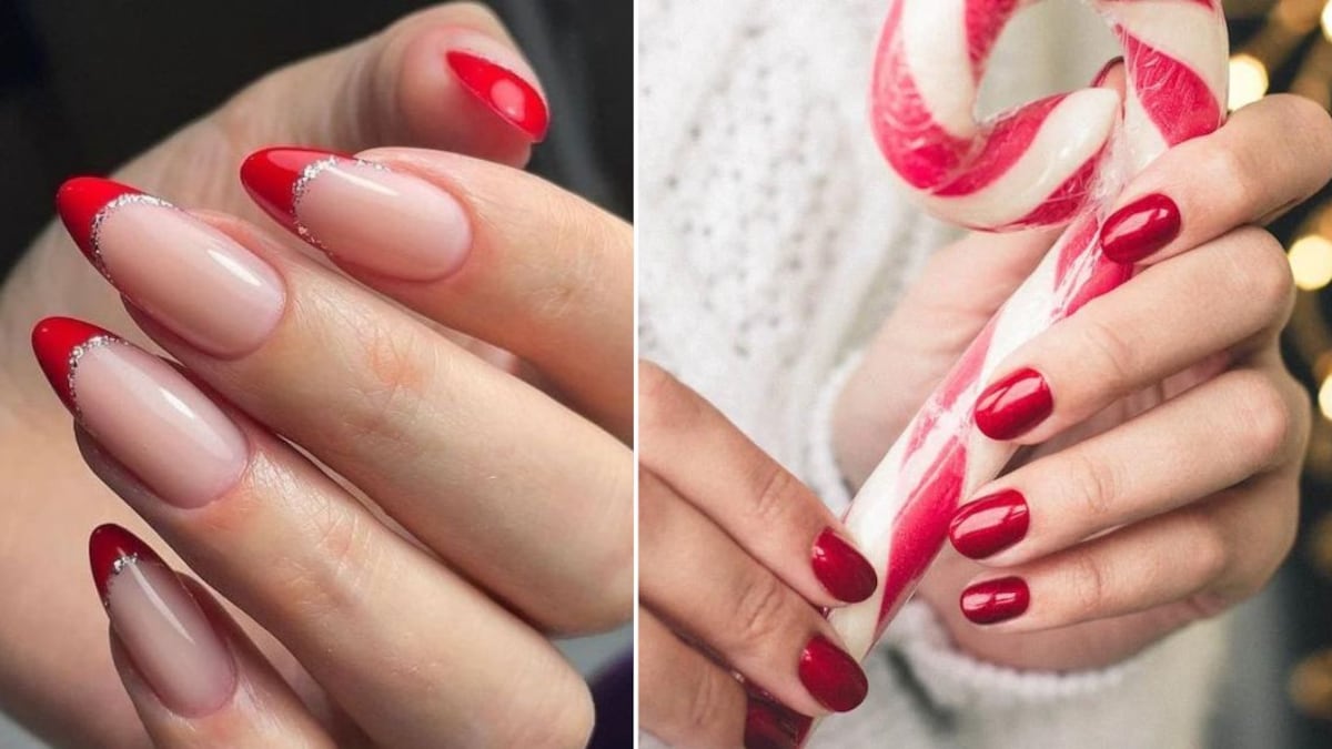 Uñas francesas Navidad