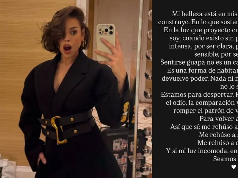 “La belleza no es un molde”: Danna rompe con los estereotipos y alza la voz contra la presión femenina