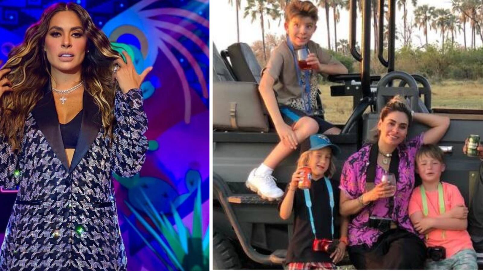 Galilea Montijo y sus hijastros