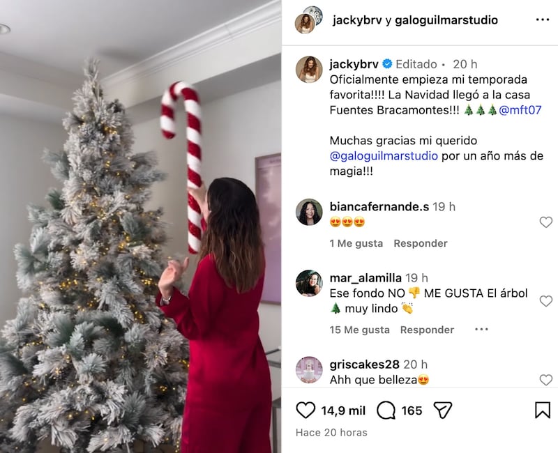 Jacky Bracamontes presumió su decoración Navideña