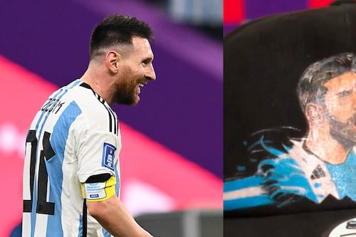 El momento en que Messi recibió una gorra de Latacunga tras pasar a la final del Mundial 2022