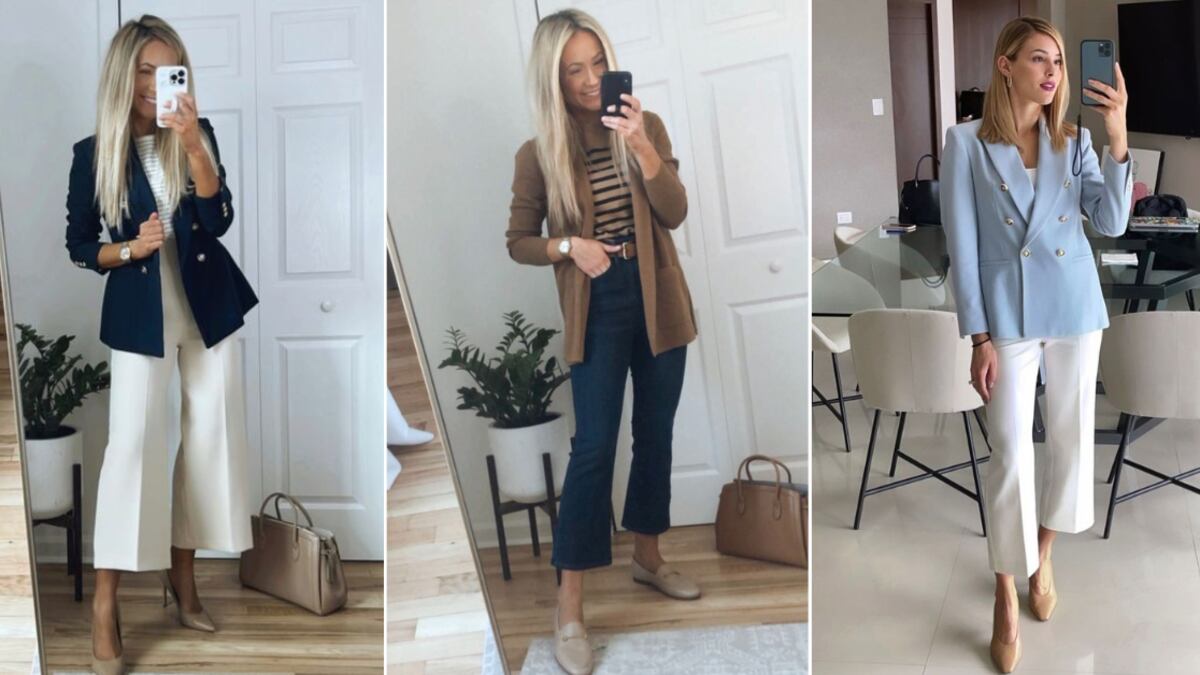 Pantalones capri con blazer