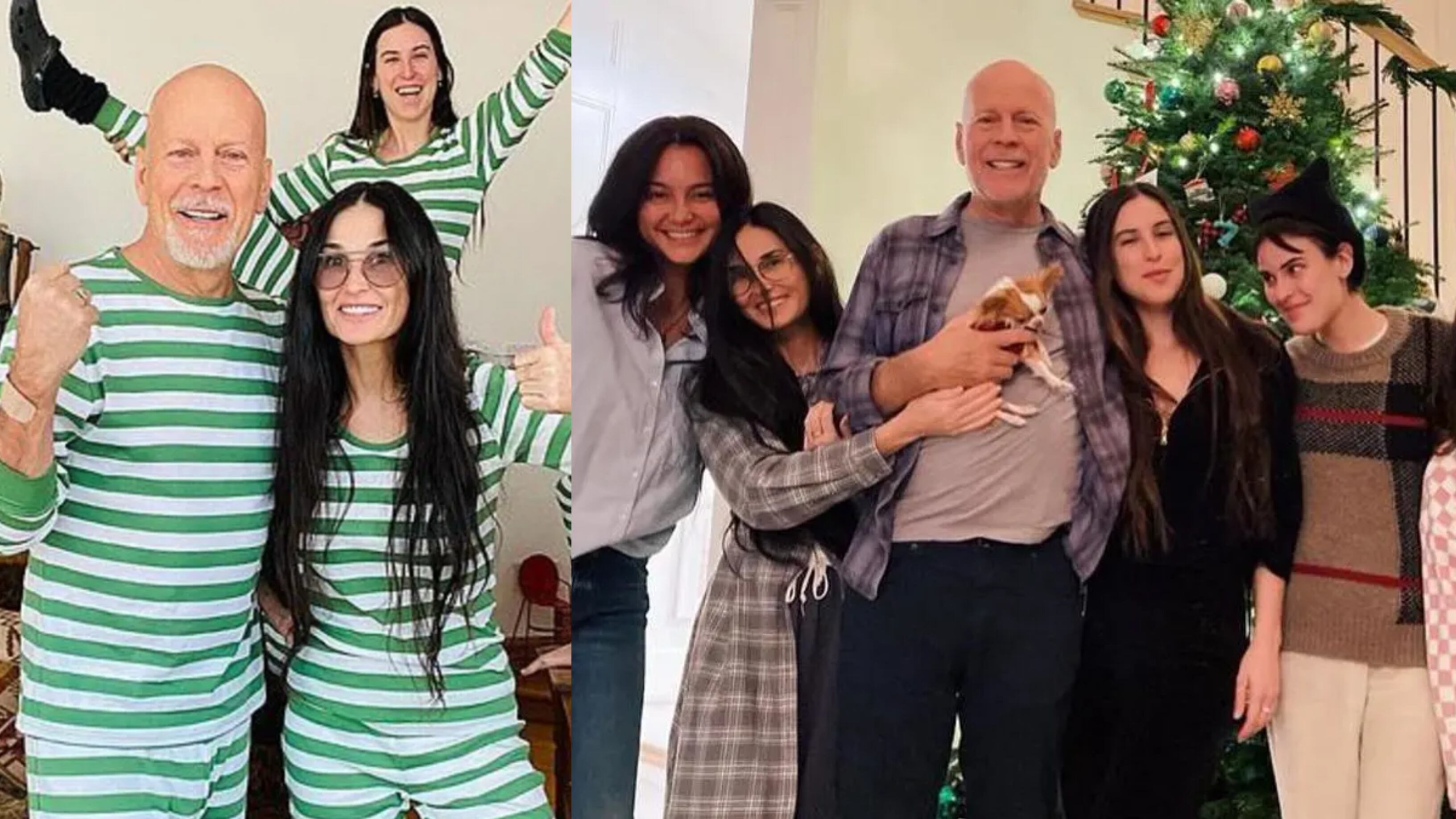 Demi Moor y Bruce Willis llevan años separados pero mantienen una buena amistad, especialmente en la temporada de fiestas