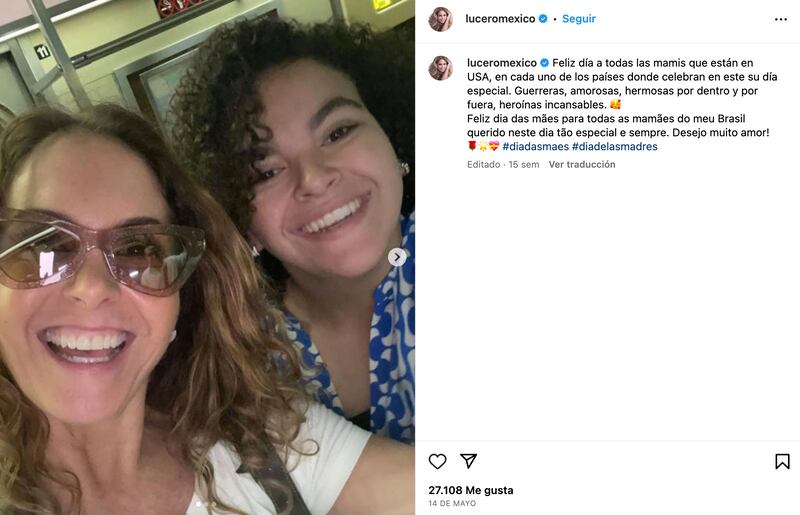Lucero junto a su hija Lucero Mijares